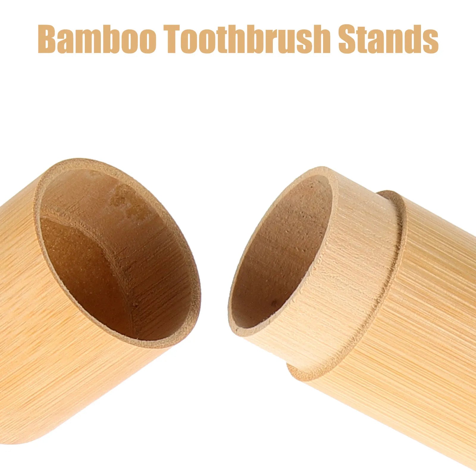 1 Set Bamboo Toothbrush Storage Stand Compact Travel Case