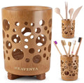 Bamboo Toothbrush Holder Cup – Eco Friendly Bathroom Organizer with Drainage & Quick Dry Design